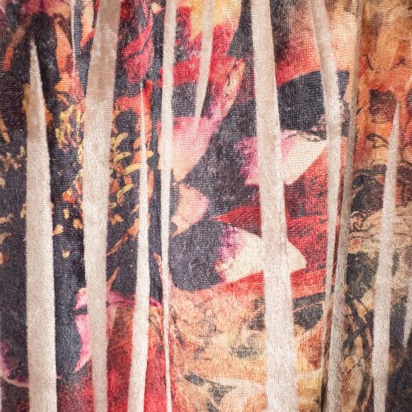 Susan Lawrence Velvet Square Neck Floral Top Womens Large Fairy Artsy Whimsigoth - Picture 8 of 13